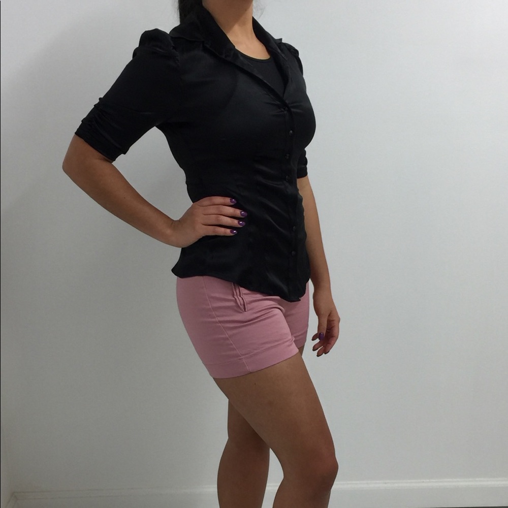 BEBE silk button up blouse